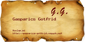 Gasparics Gotfrid névjegykártya